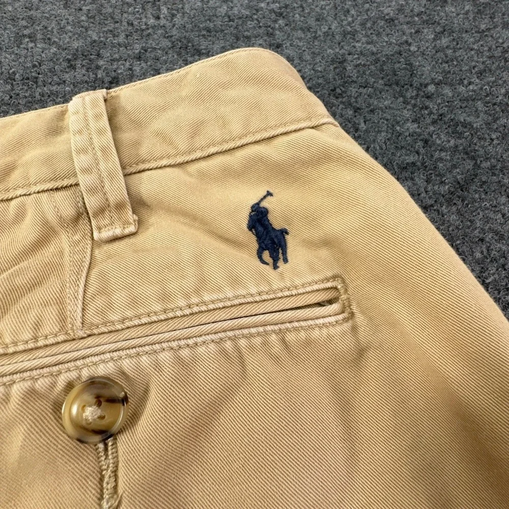Polo Ralph Lauren Relaxed Fit Khaki Chino Shorts Mens 36 Tan Cotton Twill
